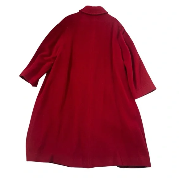 Beautiful Red Vintage-style Coat out of wonderful soft wool, made in Italy - Picture 11 of 12